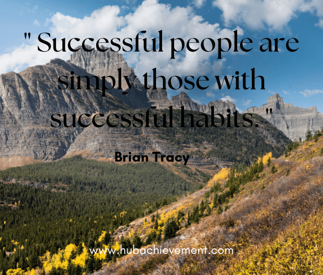 " Successful people are simply those with successful habits. "